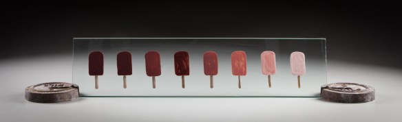 the pink one please 2011 Enameled glass, metal 51cm x 10cm x 10cm photo: Dustin Miyakawa