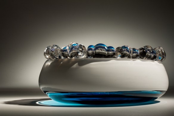 Cloudbowl 1 2013 9cm x 23cm Blown and sculpted glass Photo: Alec Miller