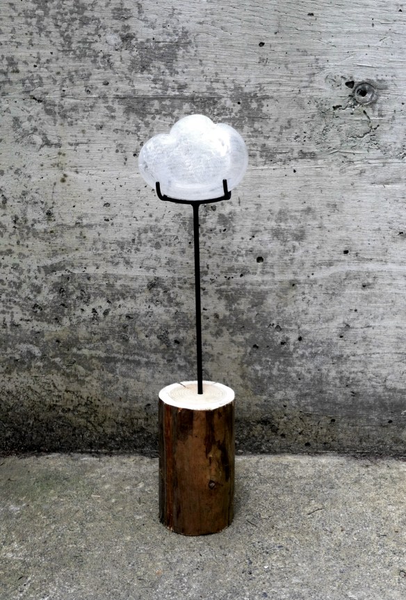 clouds: robert wood 2013 Blown, enameled glass, steel, wood Photo: Maggie McCain